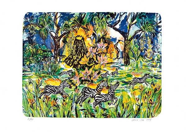  Zebras. Brennend. Rennend 