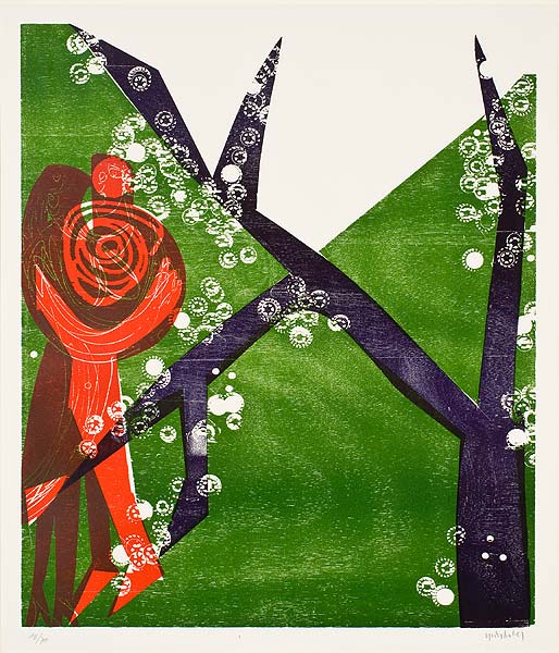  Große Wiese (aus der Mappe »Baumblüte« mit 6 Holzschnitten) 