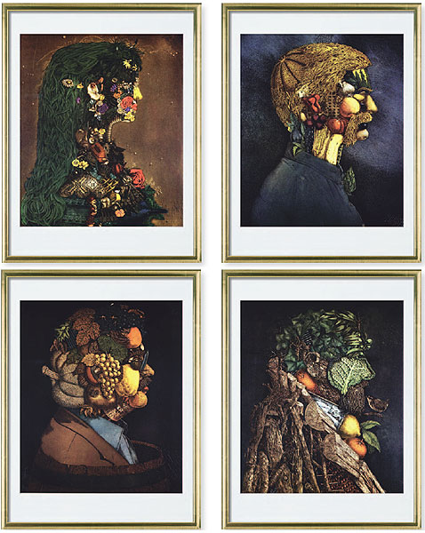  Jahreszeiten nach Arcimboldo (Mappe) 