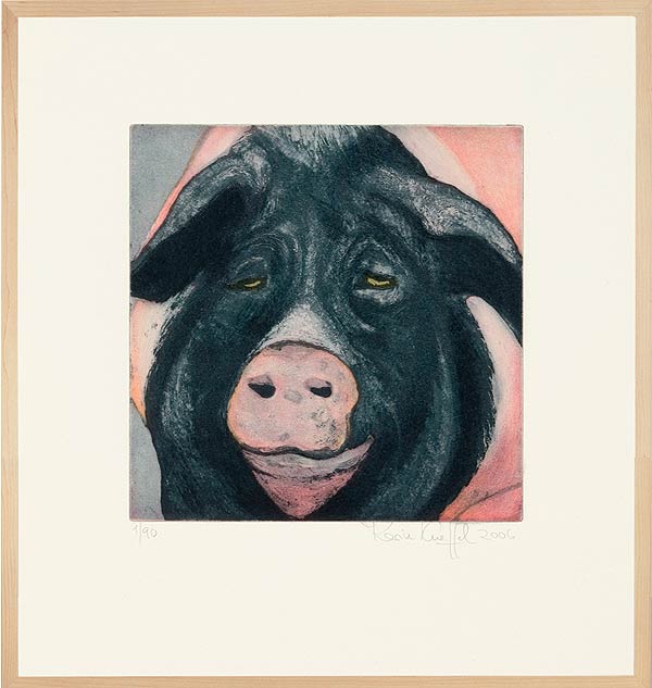  Tierkopf (Schwein schwarz) 