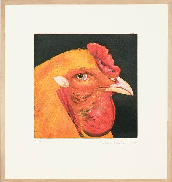  Tierkopf (Hahn braun) 