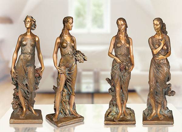  Frühling, Sommer, Herbst, Winter im Set 