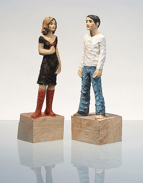  Skulpturenpaar »Frau« + »Mann« 