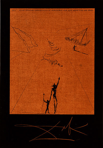  Der alte Mann und das Meer (Mappe mit 6 Grafiken) 