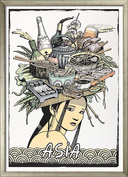  Asia (aus der Lithografie-Folge Fünf Kontinente) 