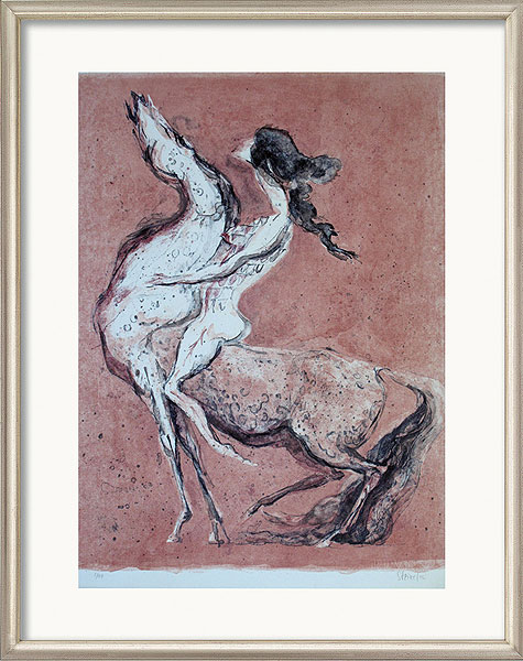  Pferde (Blatt 4 aus der Litho-Mappe `Pferde Pferde´) 