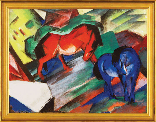  Rotes und blaues Pferd 